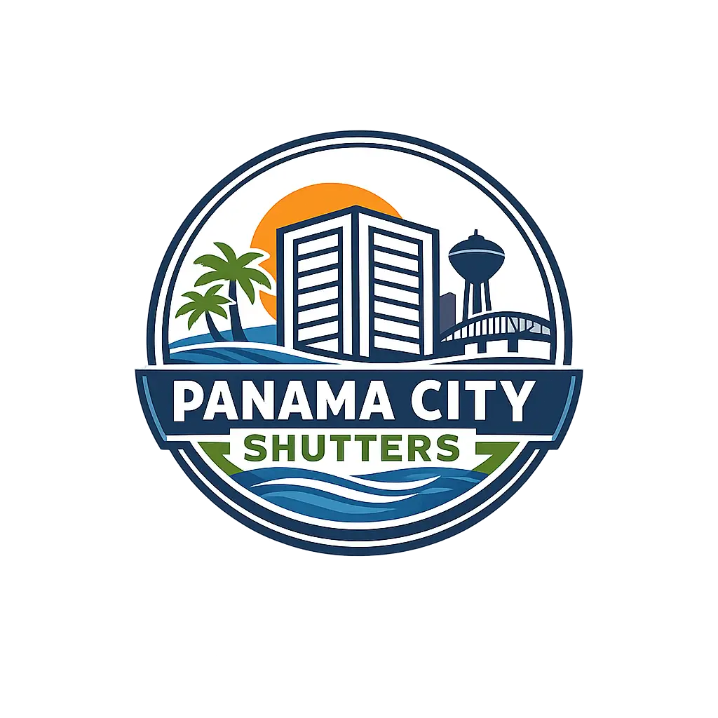 Panama City Shutters logo for storm, accordion, and rolldown shutters in Panama City, FL